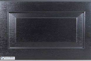 Black sectional door panel