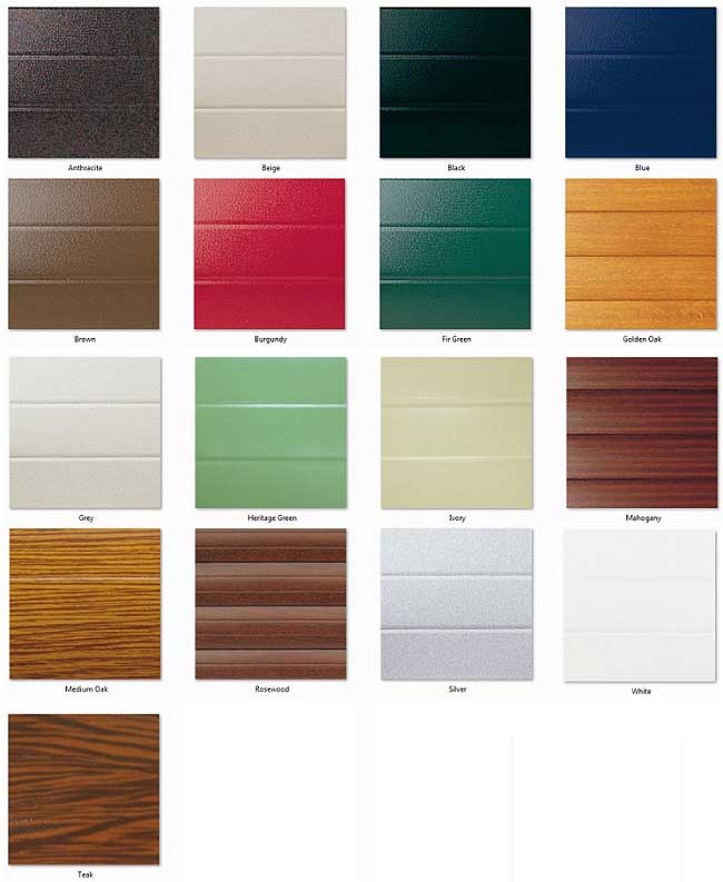 Seceuroglide colour chart