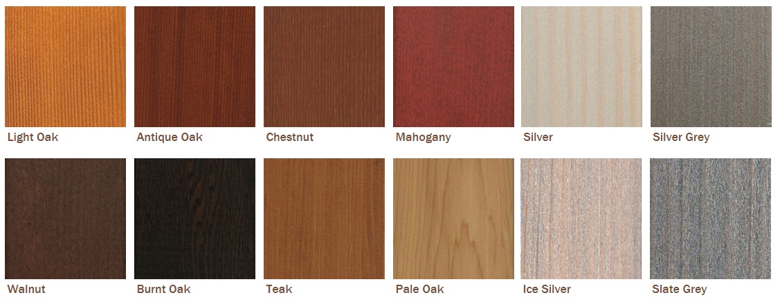 Woodrite Cedar garage door stain options