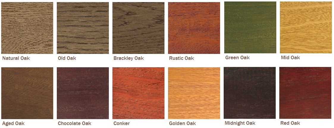 Woodrite Oak garage door stain options