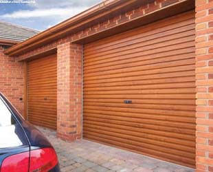 Golden Oak Roller Garage Door By Gliderol