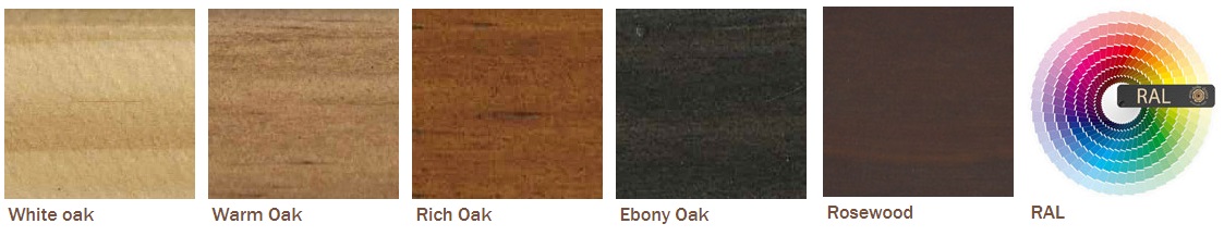 Woodrite Accoya garage door stain options