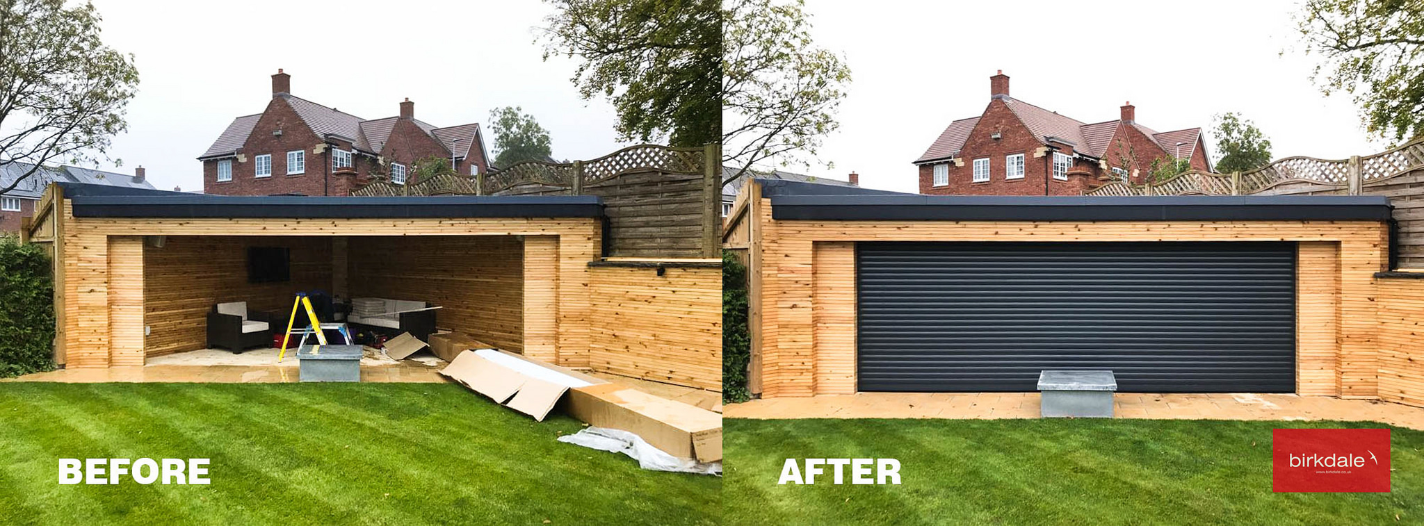 Birkdale 77mm insulated roller door used to secure a residential premises