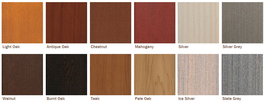 Woodrite Cedar garage door stain options